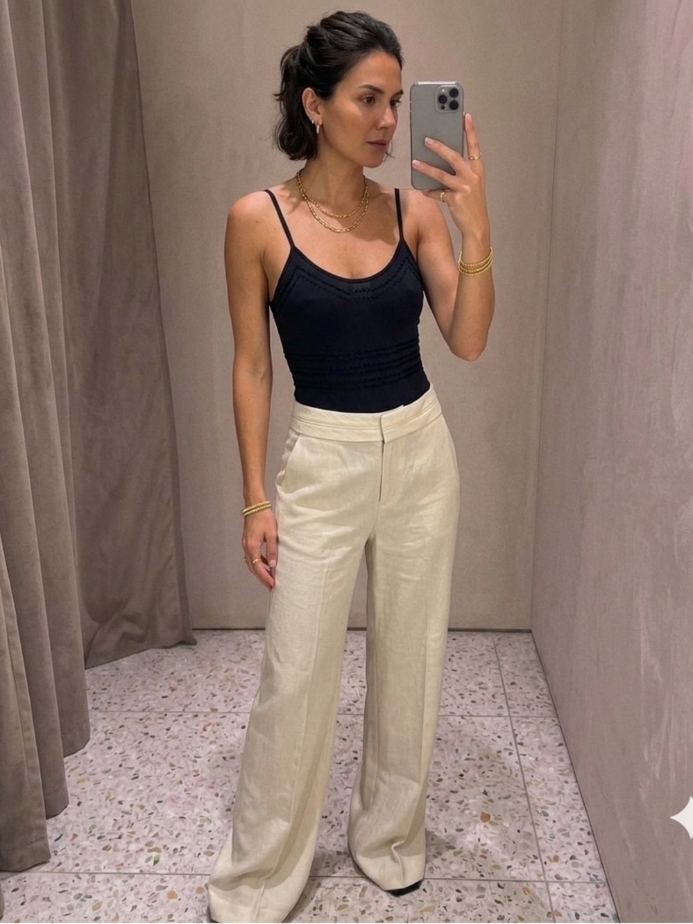 Cream Dress Pants - Classic Tailored Fit